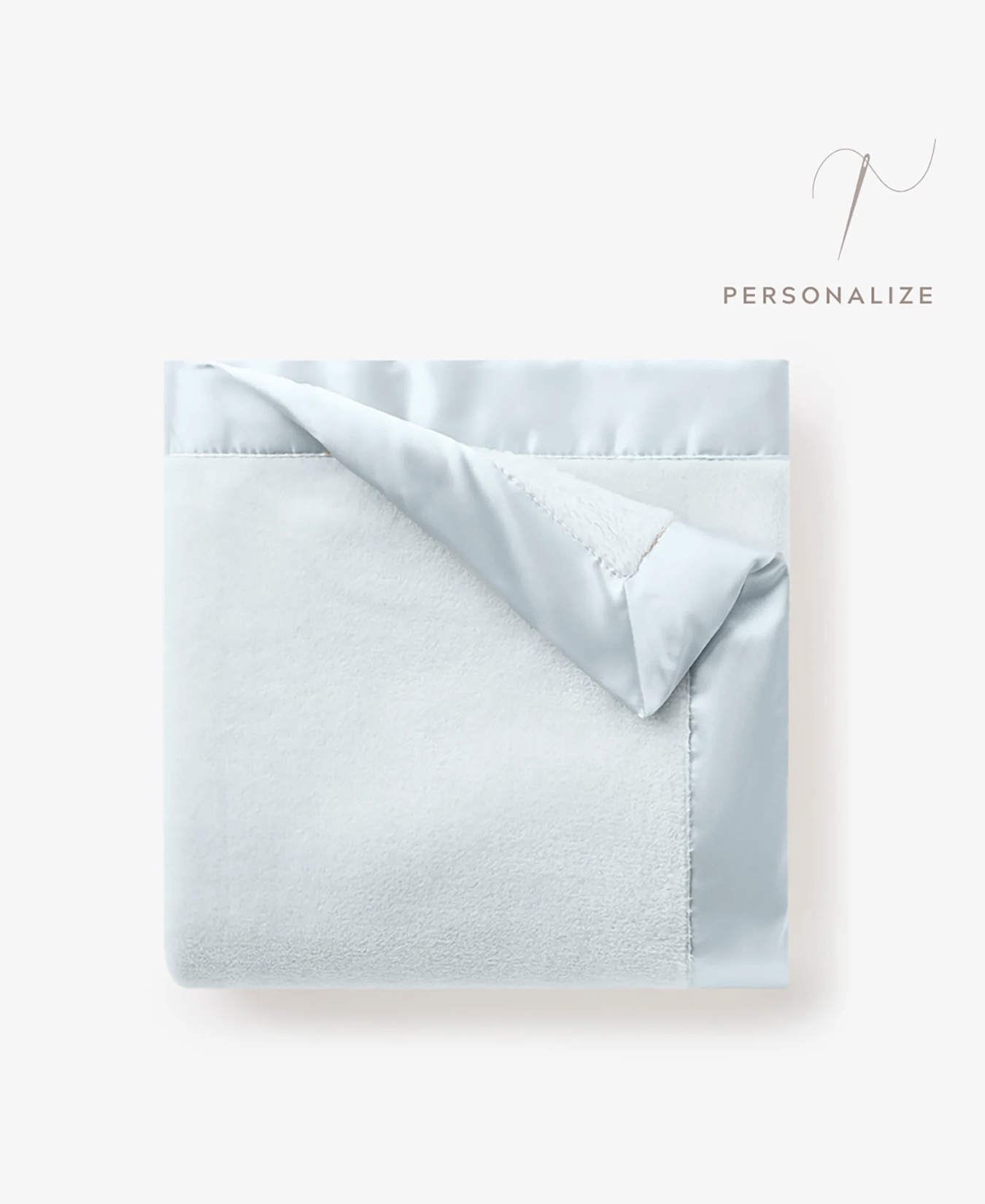 Blanket Blue Fleece with Satin Trim_Elegant Baby_89570