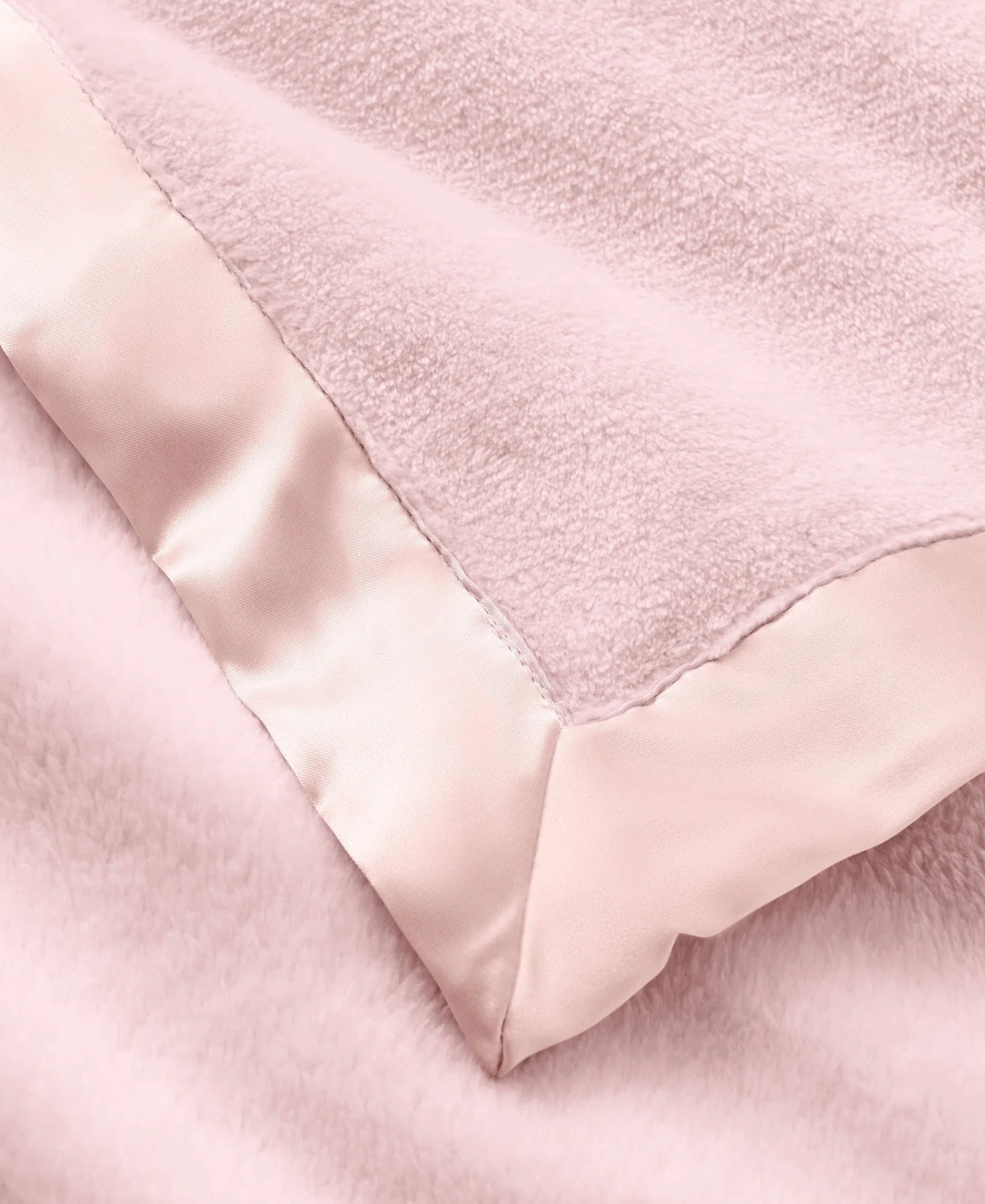 Blanket Pink Fleece with Satin Trim_Elegant Baby_89563