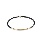 Bliss Bar Gold 2mm Faceted Hematite Bracelet-E Newton-BBBG2FHEM