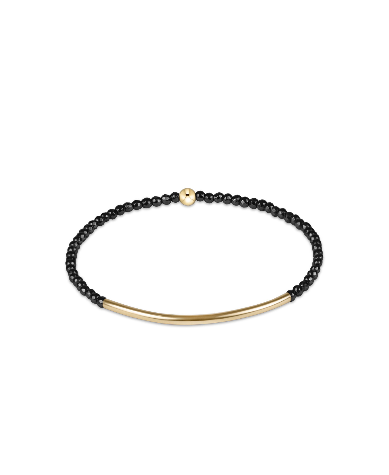 Bliss Bar Gold 2mm Faceted Hematite Bracelet-E Newton-BBBG2FHEM