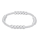 Classic Blissful Pattern 2.5 MM Bead Bracelet 5MM Sterling