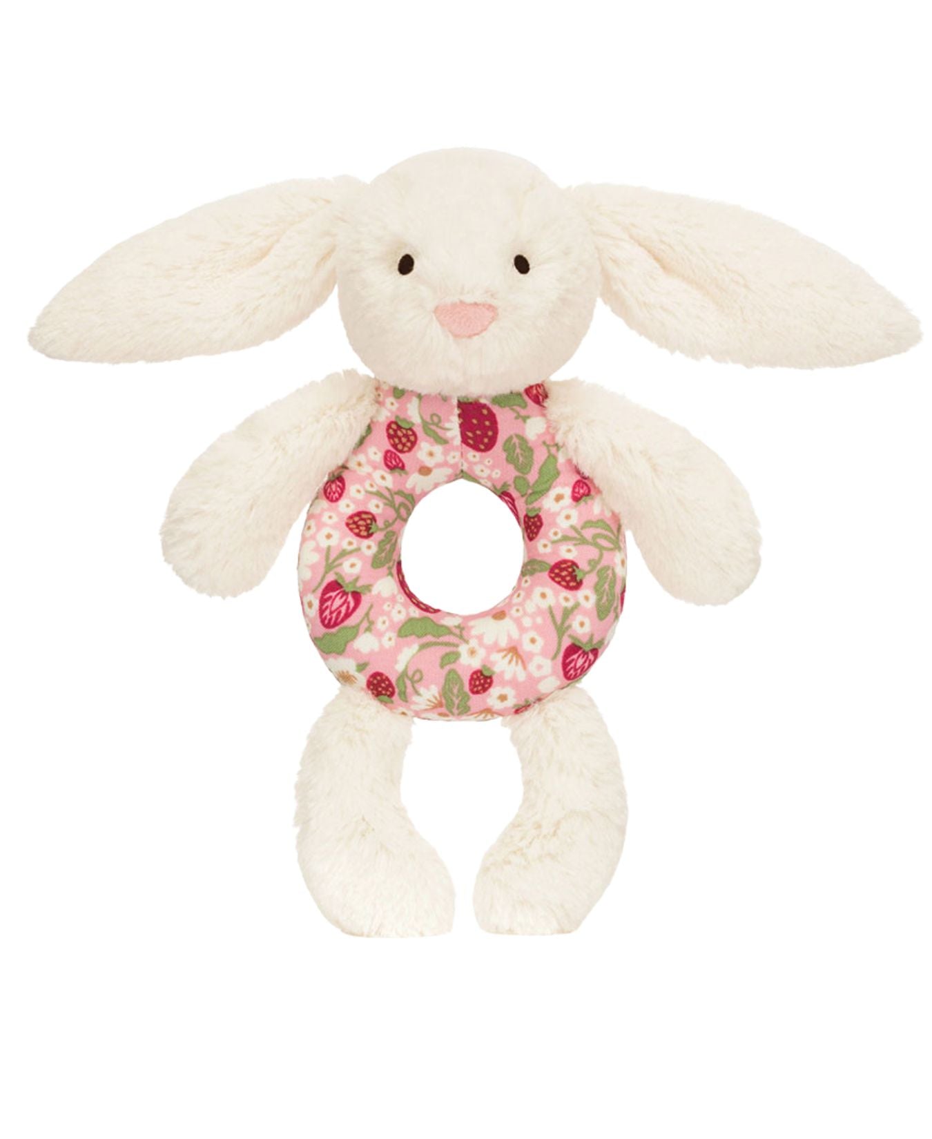 Blossom Cream Bunny 'Bery' Ring Rattle_Jellycat_BRR4MS