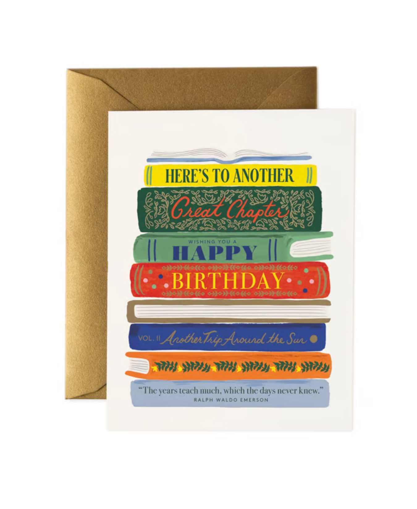 Book Stack Birthday Card-Rifle Paper Co-GCB118