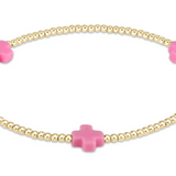 Signature Cross Small 2mm Gold Bracelet