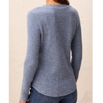 Brushed Waffle Knit Henley Long Sleeve Shirt-Tribal-5899O-5159