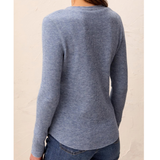 Brushed Waffle Knit Henley Long Sleeve Shirt-Tribal-5899O-5159