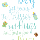 Baby Card Boy Kisses And Hugs