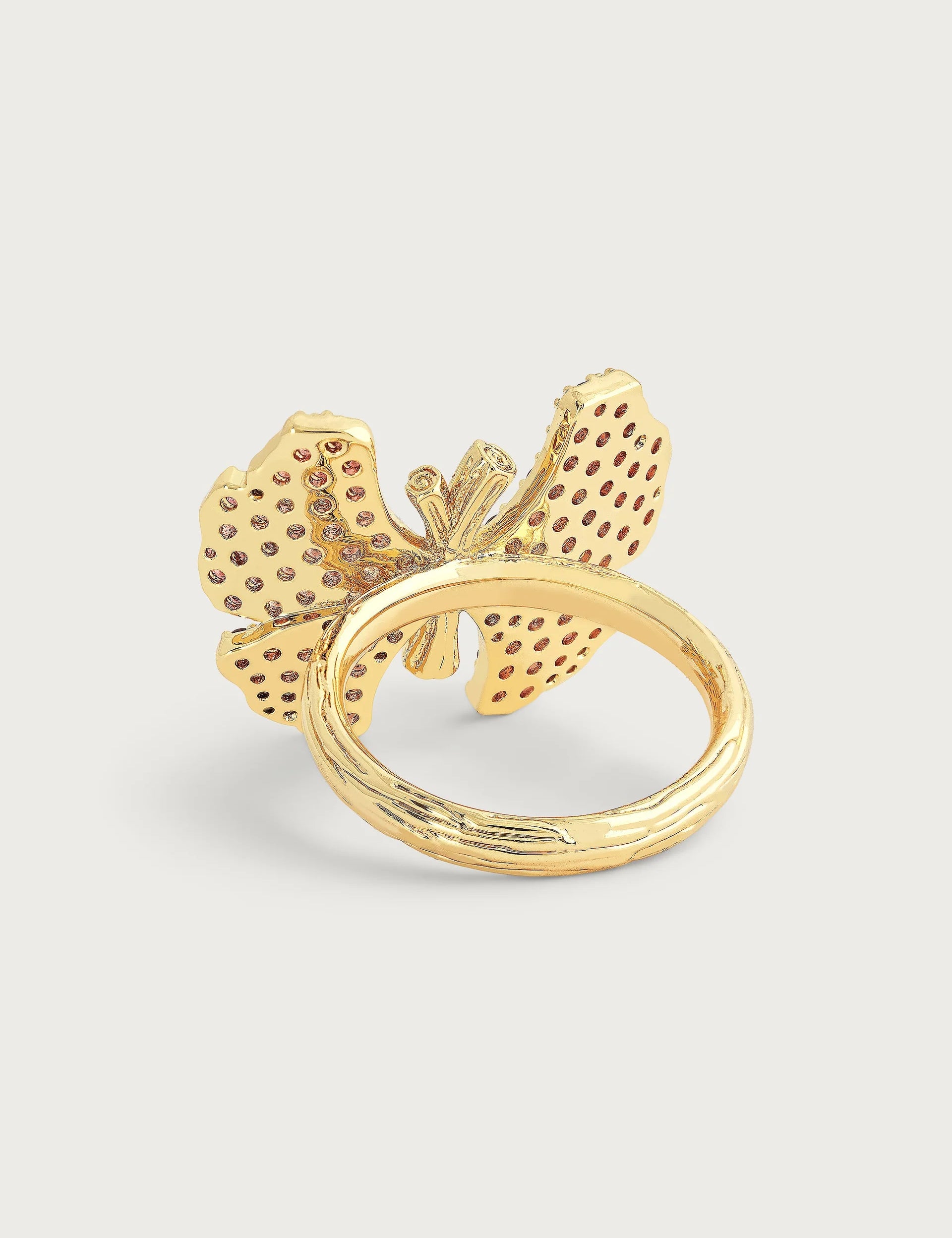 Butterfly Pink Pavé Ring