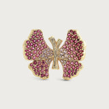 Butterfly Pink Pavé Ring