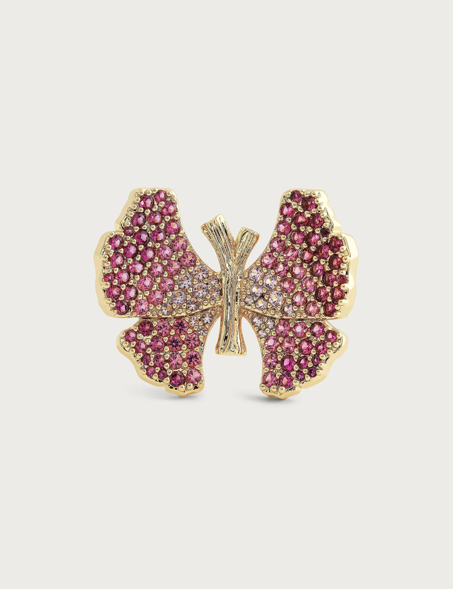 Butterfly Pink Pavé Ring