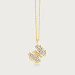 Butterfly White Pavé Small Necklace-AnabelAram-13021114324
