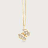 Butterfly White Pavé Small Necklace-AnabelAram-13021114324