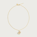 Butterfly White Pavé Small Necklace-AnabelAram-13021114324
