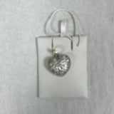 Silver Puff Heart Charm