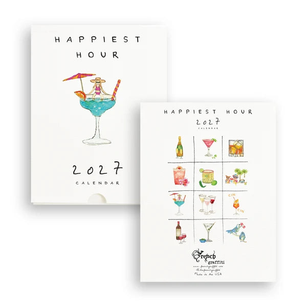 a calendar with pictures of drinks and drinks