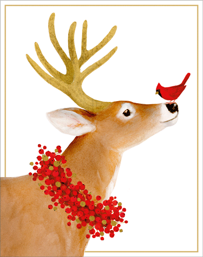 Deer and Cardinal Cards | Box of 15