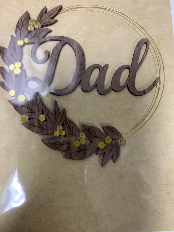 Wood Foliage Wreath Dad HB