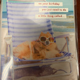 Chill Beach Dog W Sunglass