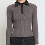 KARA VEGAN COLLAR TURNLOCK POLO