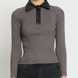 KARA VEGAN COLLAR TURNLOCK POLO
