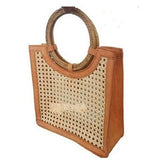 Cane Weave Handbag Round Handle