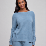 Ccul Scallop Neck Slouchy Pullover-Barefoot Dreams-BDWCU26995