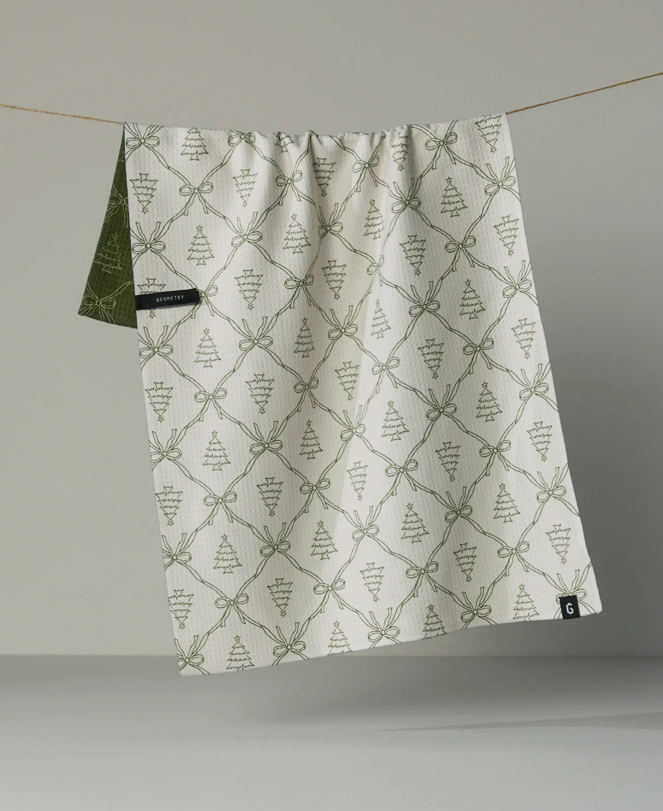 Cedar Bows Luxe Kitchen Towel-Geometry-TT-DBL-MF-CEDAR-BOWS