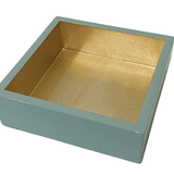 Celadon w/Gold Lacquer Cocktail Napkin Holder