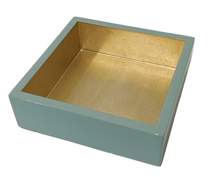 Celadon w/Gold Lacquer Cocktail Napkin Holder