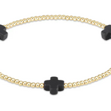 Signature Cross Small 2mm Gold Bracelet