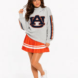 Auburn Mock Neck Sequin Stripe Sweatshirt