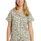 Chelsea Bulldog Short Sleeve Button Up Sleep Shirt_The Royal Standard_273261539