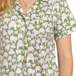 Chelsea Bulldog Short Sleeve Button Up Sleep Shirt_The Royal Standard_273261539
