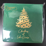 Christmas at Lake Oconee Green with gold foil Cocktail Napkin