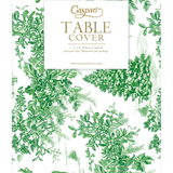 Christmas Tree Toile Sage/white Paper Linen Tablecover_Caspari_19230TCL-GRN