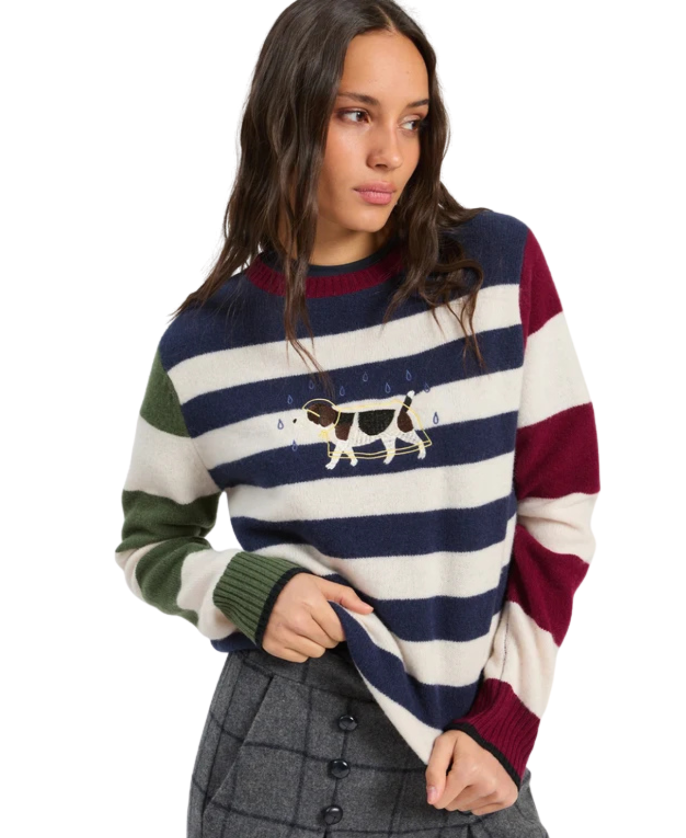 Chubasquero Embroidery Stripes Top_Vilagallo_3395826WKO5XSA