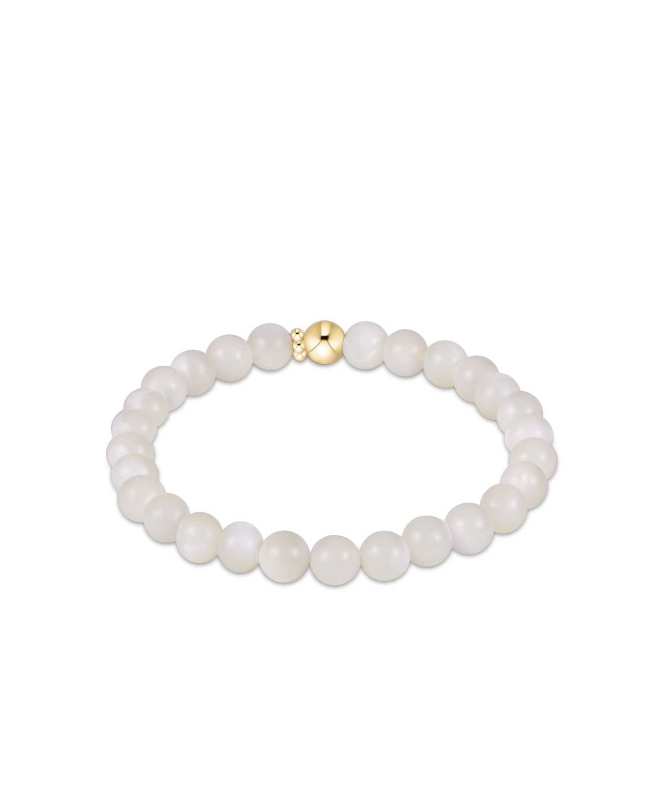 Classic Gemstone 6mm Bracelet - Mother Of Pearl-E Newton-BGEMCL6MOP
