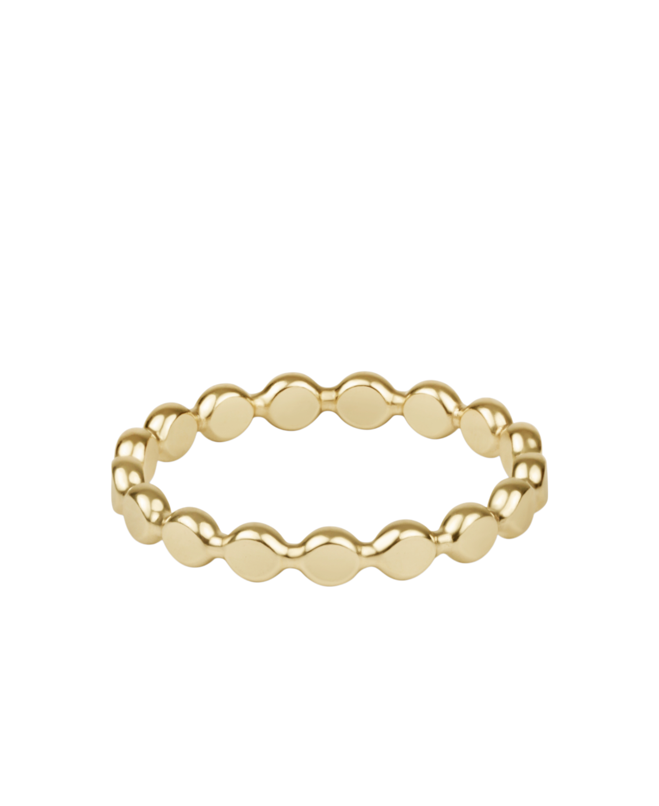 Classic Gold 2.5mm Beaded Disc Ring-E Newton-RCL25BEDG7