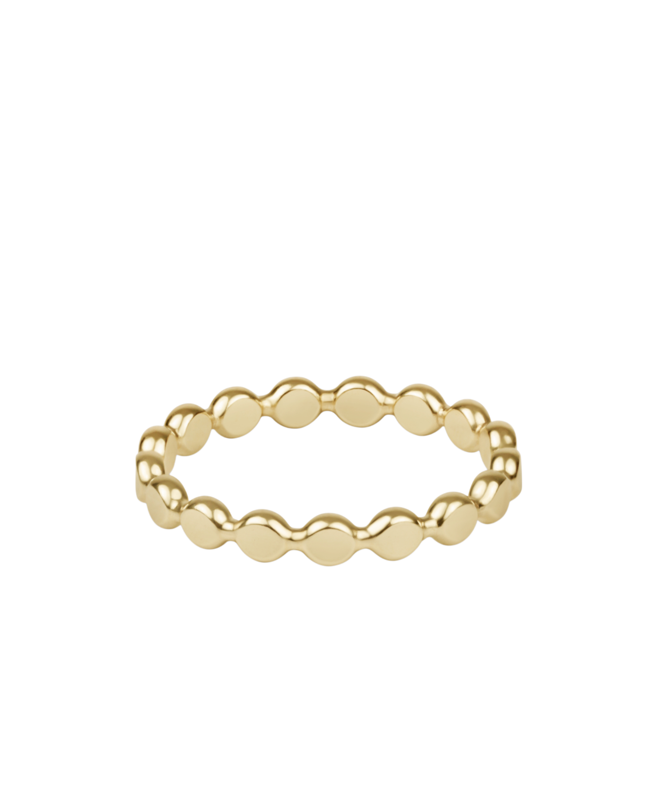 Classic Gold 2.5mm Beaded Disc Ring-E Newton-RCL25BEDG8