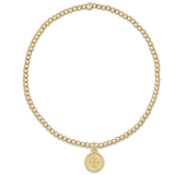 Classic Gold 2mm Bracelet - Blessing Small Gold Disc-E Newton-BCLG2BLSSMGD
