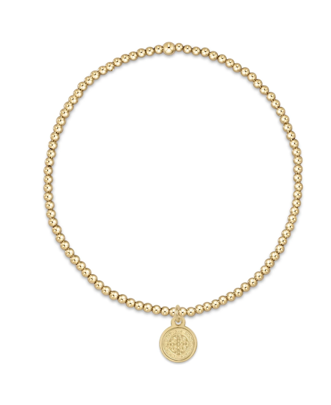 Classic Gold 2mm Bracelet - Blessing Small Gold Disc-E Newton-BCLG2BLSSMGD