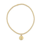 Classic Gold 2mm Bracelet - Respect Small Gold Disc_ENewton_BCLG2RESPSMGDA