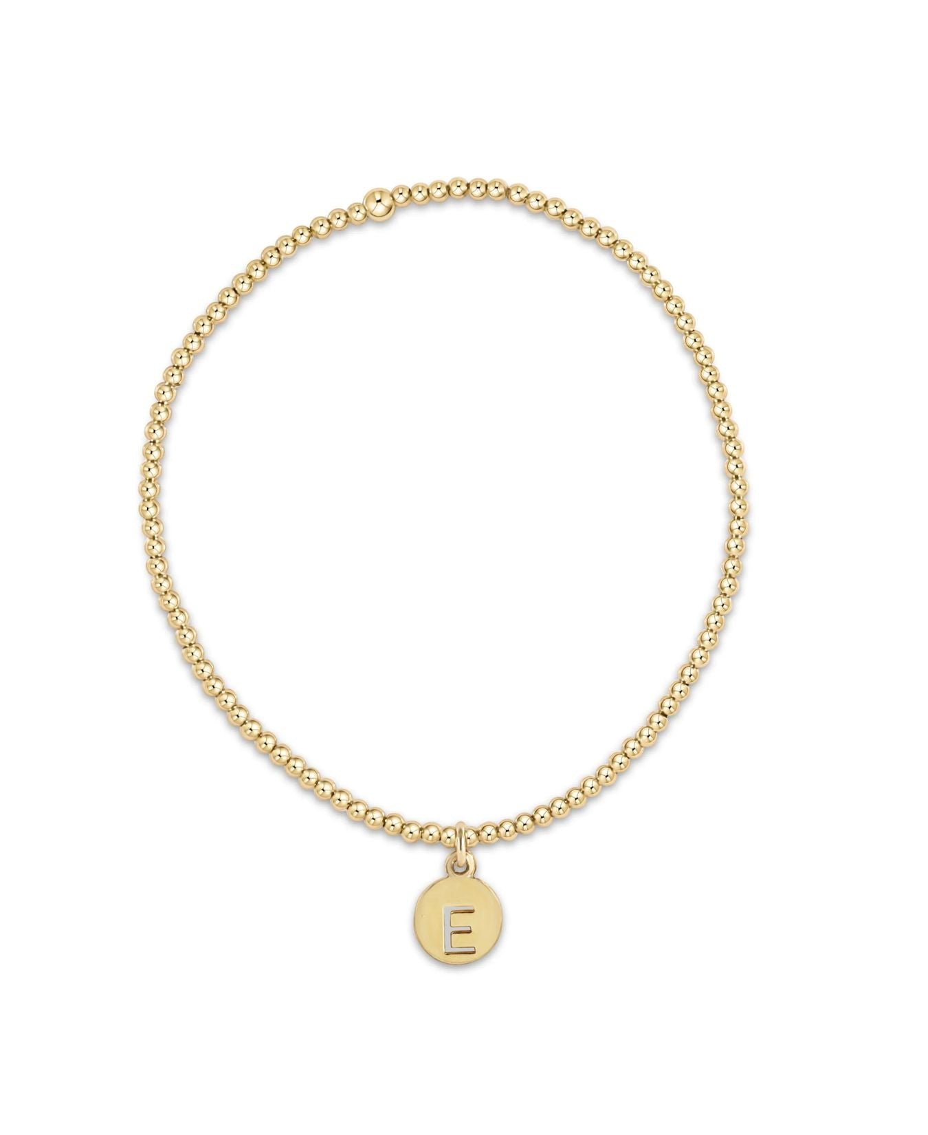 Classic Gold 2mm Bracelet - Respect Small Gold Disc_ENewton_BCLG2RESPSMGDA