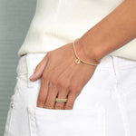 Classic Gold 2mm Bracelet - Respect Small Gold Disc_ENewton_BCLG2RESPSMGDA