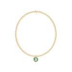 Classic Gold 2mm and 3mm Bracelet Reflection Small Charm_ENewton_BCLG2REFLSM08