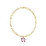 Classic Gold 2mm and 3mm Bracelet Reflection Small Charm_ENewton_BCLG3REFL02