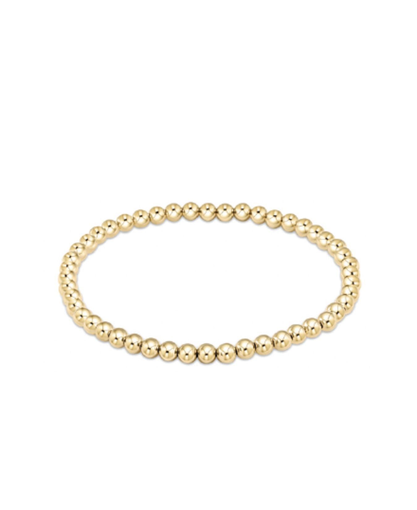 Classic Gold 4mm Bead Bracelet_ENewton_BCLG4