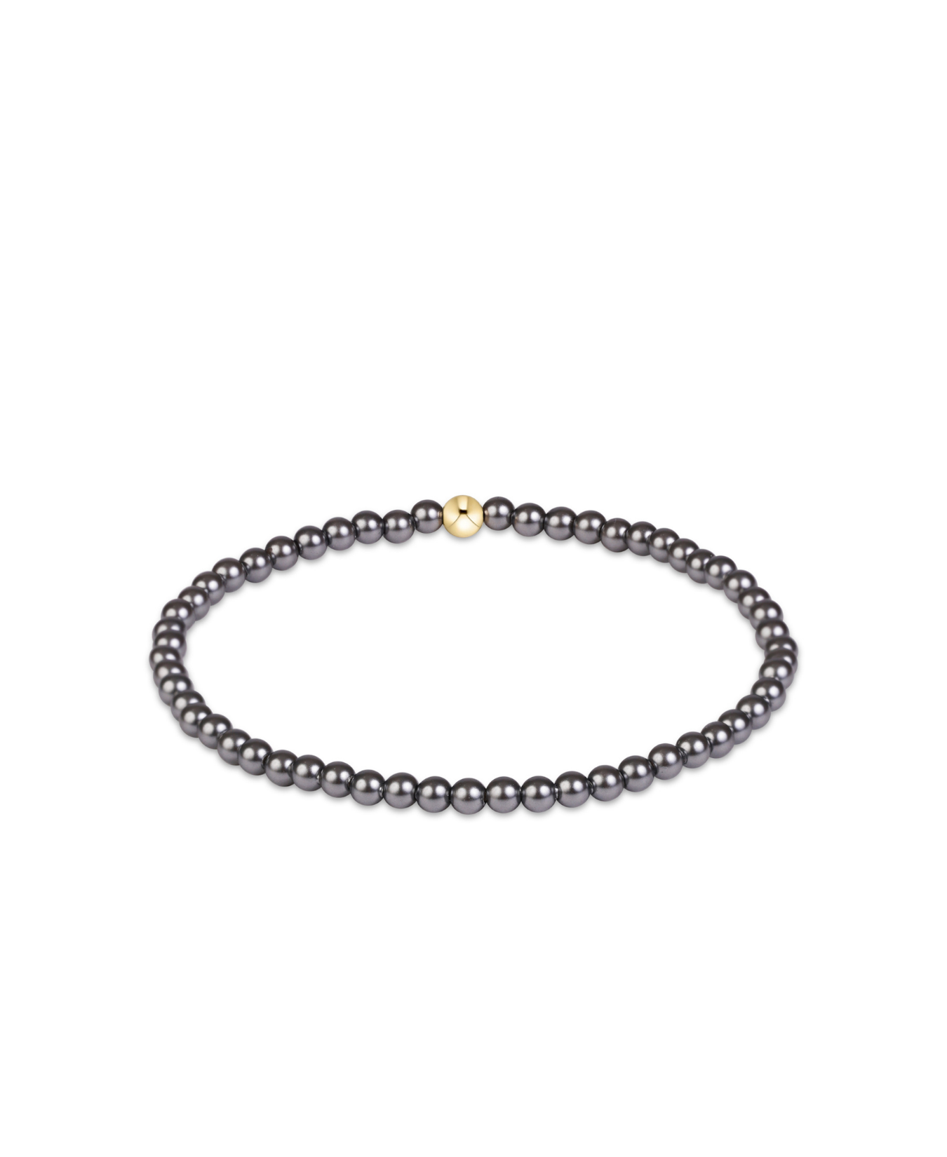 Classic Pearl Dark Grey 3mm Bracelet-E Newton-BCLPEDKG3