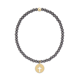 Classic Pearl Dark Grey 3mm Bracelet - Blessed Gol-E Newton-BCLPEDKG3BLEGD