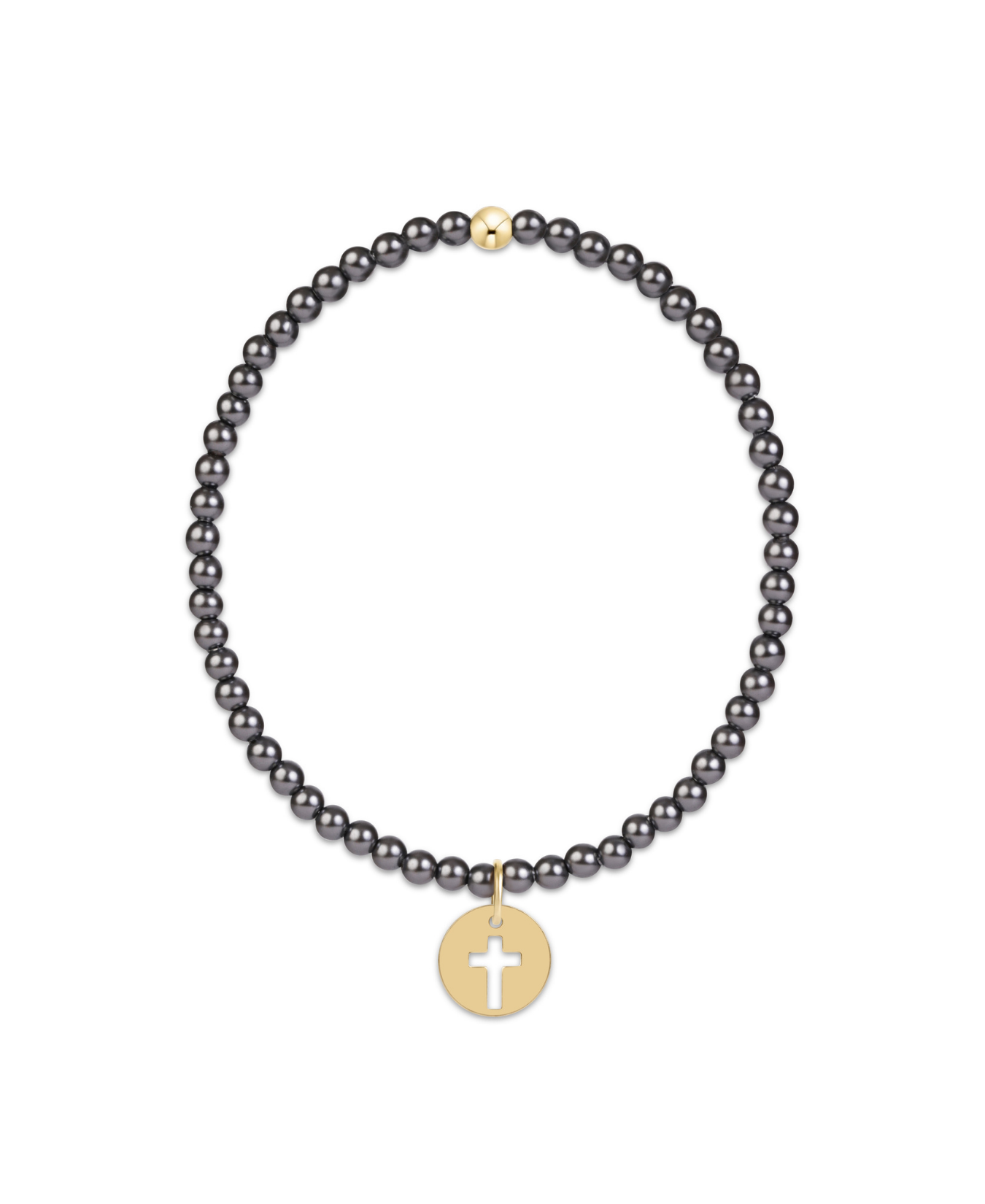 Classic Pearl Dark Grey 3mm Bracelet - Blessed Gol-E Newton-BCLPEDKG3BLEGD